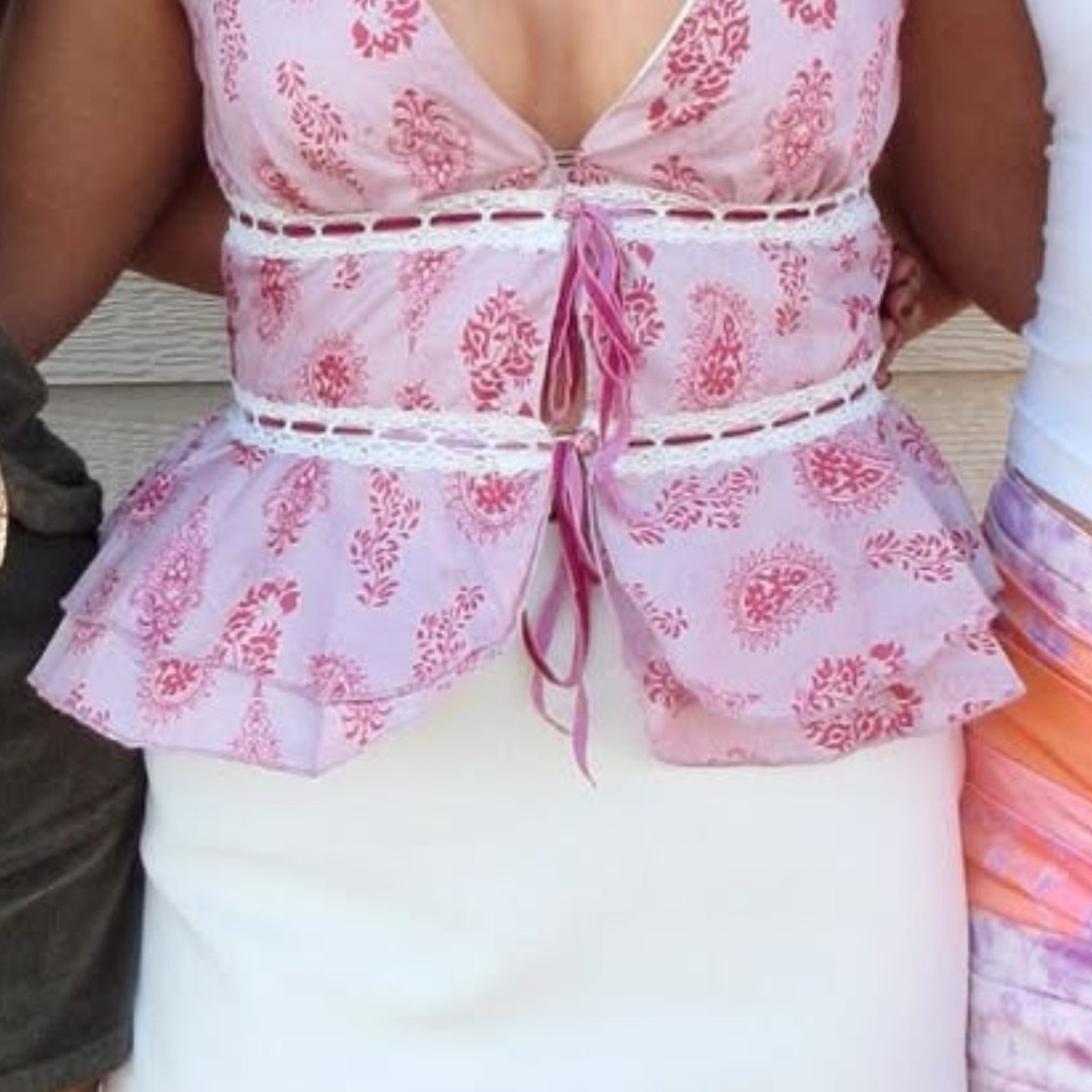 Princess Polly Pink Floral Blouse